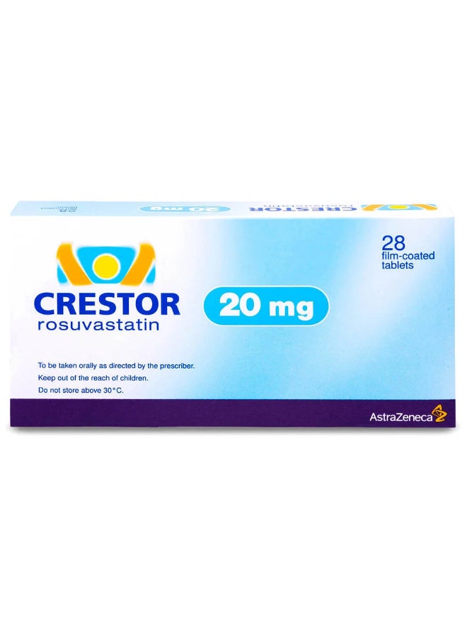AstraZeneca Crestor 20 mg rosuvastatin 28 Tablets - Image 1